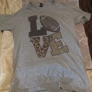 "love" football fan tshirt